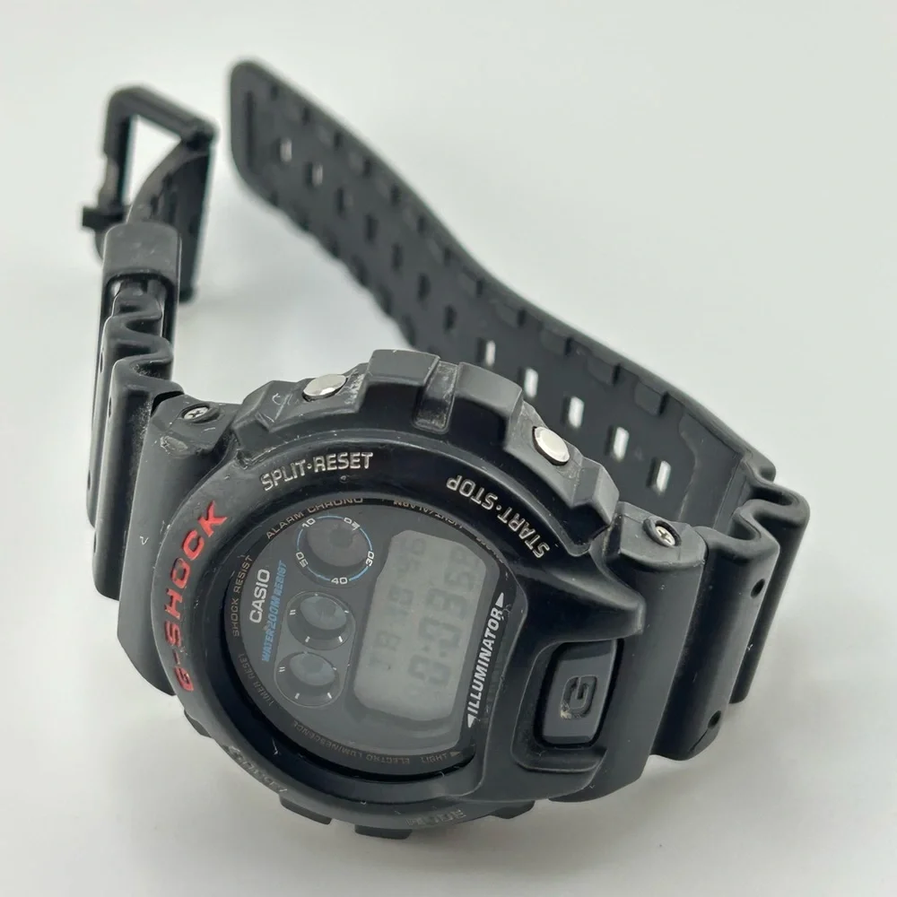 Casio G-Shock Black Digital DW-6900 ST steel Watch new battery installed#571